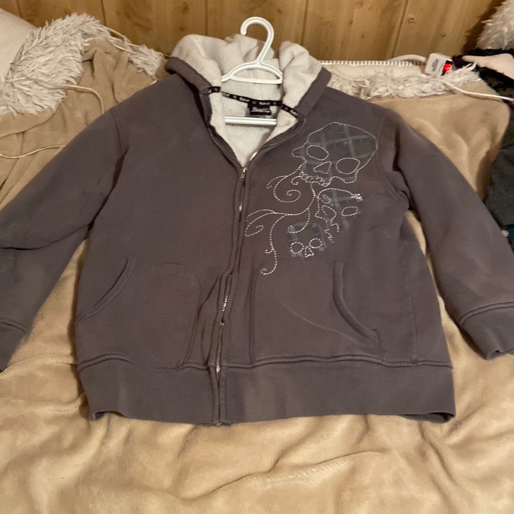Y2k Skull zip up